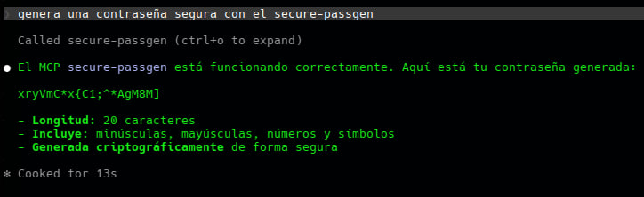 Configuración del cliente MCP en Claude Code — paso 2: servidor registrado y activo